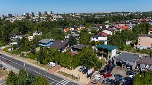 Okolica biura Fenix Tax w Bielsku-Białej, widok z lotu ptaka na ul. Żywiecką